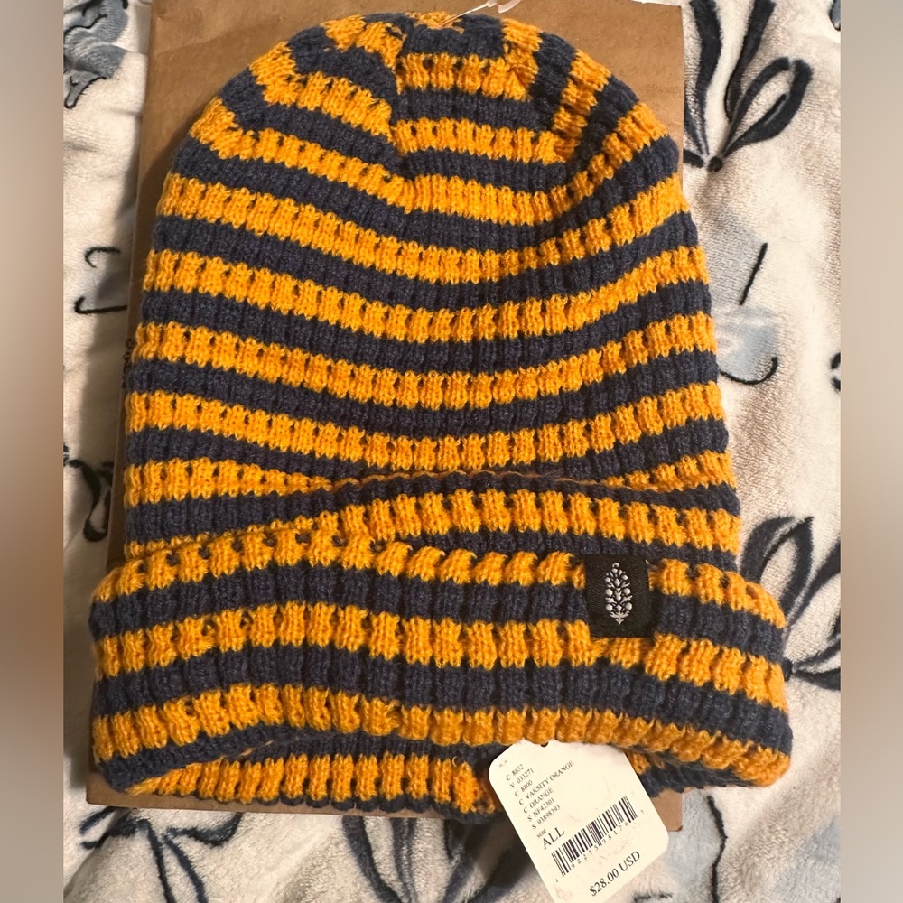Free People Striped Beanie New With Tags